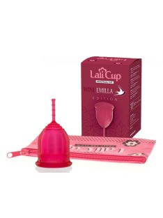 Lali Cup M-es méretben egy környezetbarát és kényelmes alternatíva menstruáció idejére.
