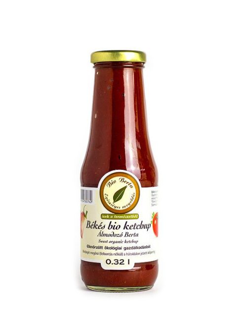 Álmodozó Bio Berta ketchup, paradicsomos ízvilágával remek kiegészítő húsokhoz, szendvicsekhez.