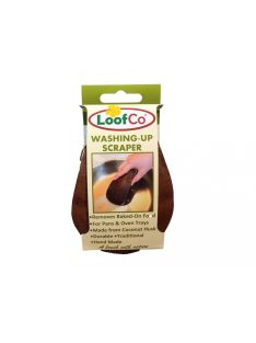A LoofCo kókuszhéjsúroló könnyedén eltávolítja az edényekre száradt szennyeződéseket.